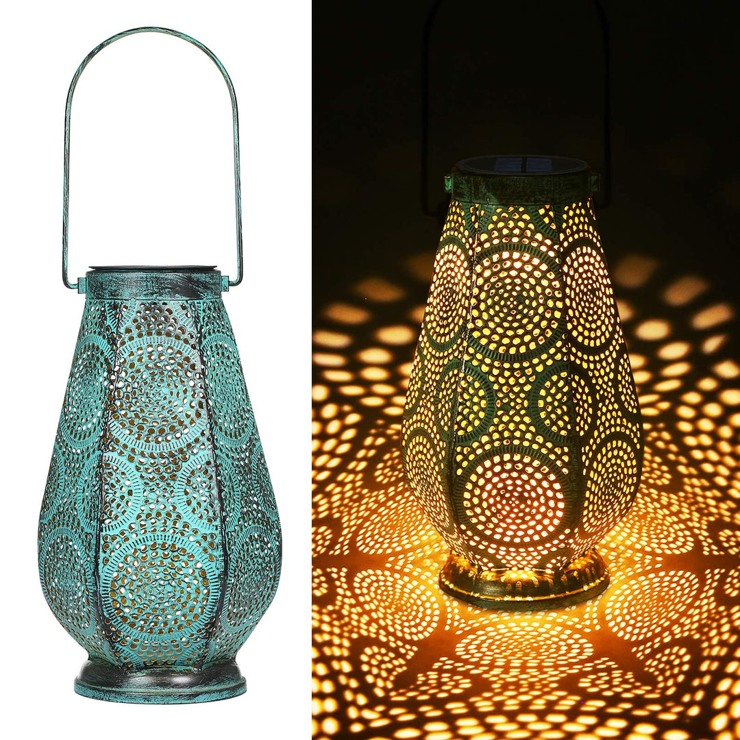 JOYCREATOR LED Solarlaterne für Aussen Gross, Metall Solarlampen für Aussen Hängend, Solar Laterne m