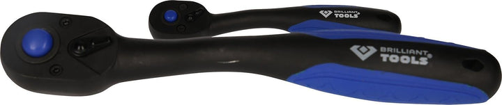 BRILLIANT TOOLS BT023002 Umschaltknarren-Satz, 2-tlg, 1/4", 1/2" [Powered by KS TOOLS] 2-tlg. 1/4",