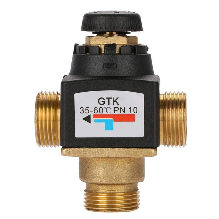 Thermostat Wassermischventil, 3-Wege Aussengewinde DN20 Messing Wassermischventil für Solarwarmwasse
