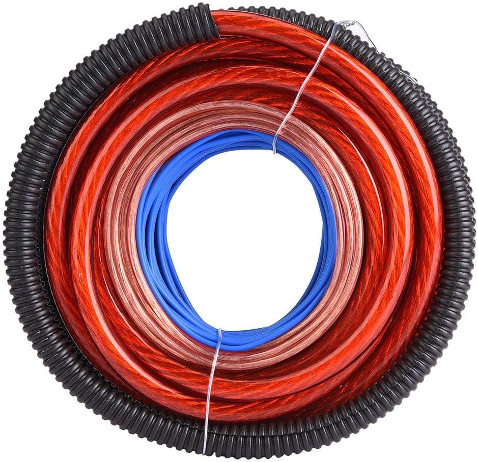KIMISS Kabel-Set für Subwoofer-Verstärker, 4 Gauge, 2.800 W, für Lautsprecher
