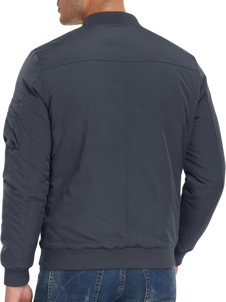 MoFiz Bomberjacke Herren Warm Gefüttert Winterjacke Übergangsjacke US Fliegerjacke Militär Bomber St