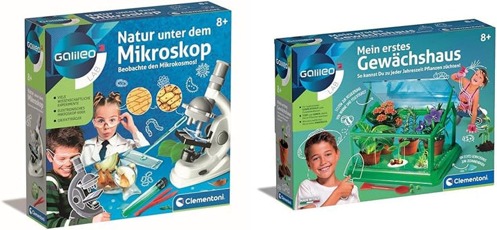 Clementoni 69804 Galileo Science – Natur unter dem Mikroskop, ab 9 Jahren & 69490 Galileo Science –