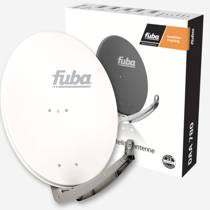 Fuba DAA 780 W Aluminium-Satelliten-Parabolantenne (38,50 dB, Grosse 78 cm) weiss weiss 78 cm, weiss