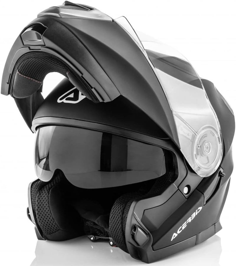 Acerbis Herren Serel Modural Helm, Schwarz, L