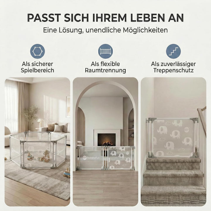 BabybeFun Laufstall Baby faltbar - Parent (2-Teilig (Erweiterung)), 2-Teilig (Erweiterung)