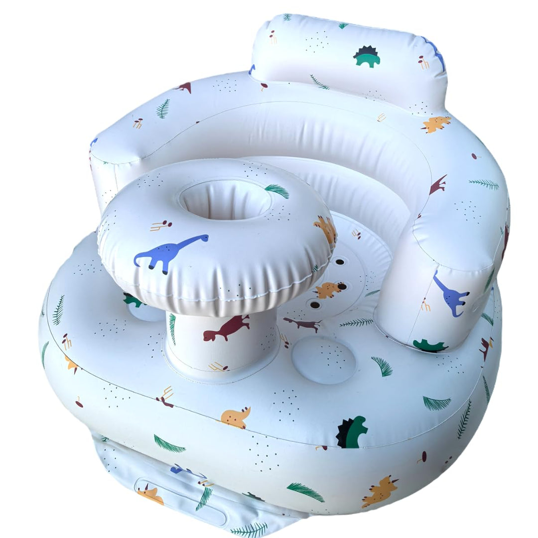 Baby Aufblasbarer Sitz für Babys von 4-24 Monaten, Integrierte Luftpumpe, Kinder-Rückenstütze Sofa,