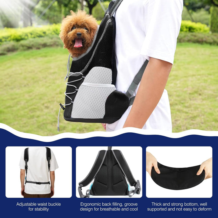 Pawaboo Haustier Rucksack Hund Tragetasche für Kleine Mittelgrosse Hunde und Katzen, Atmungsaktiv un