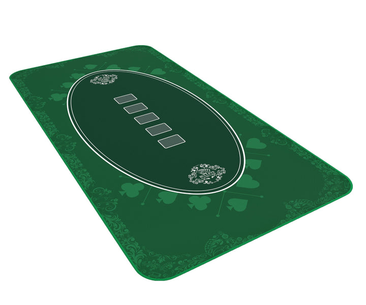 Bullets Playing Cards Designer Pokermatte grün in 140 x 75cm für den eigenen Pokertisch - Deluxe Pok