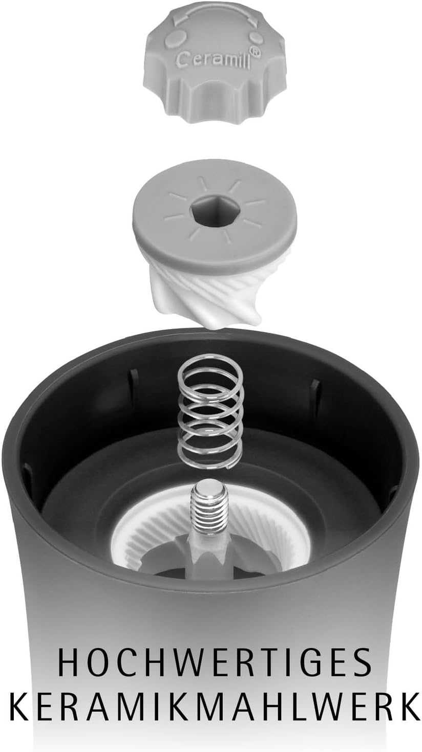 WMF Trend Mühlenset 2tlg, Salz- und Pfeffermühle unbefüllt, Glasbehälter, Keramikmahlwerk, Mühle für