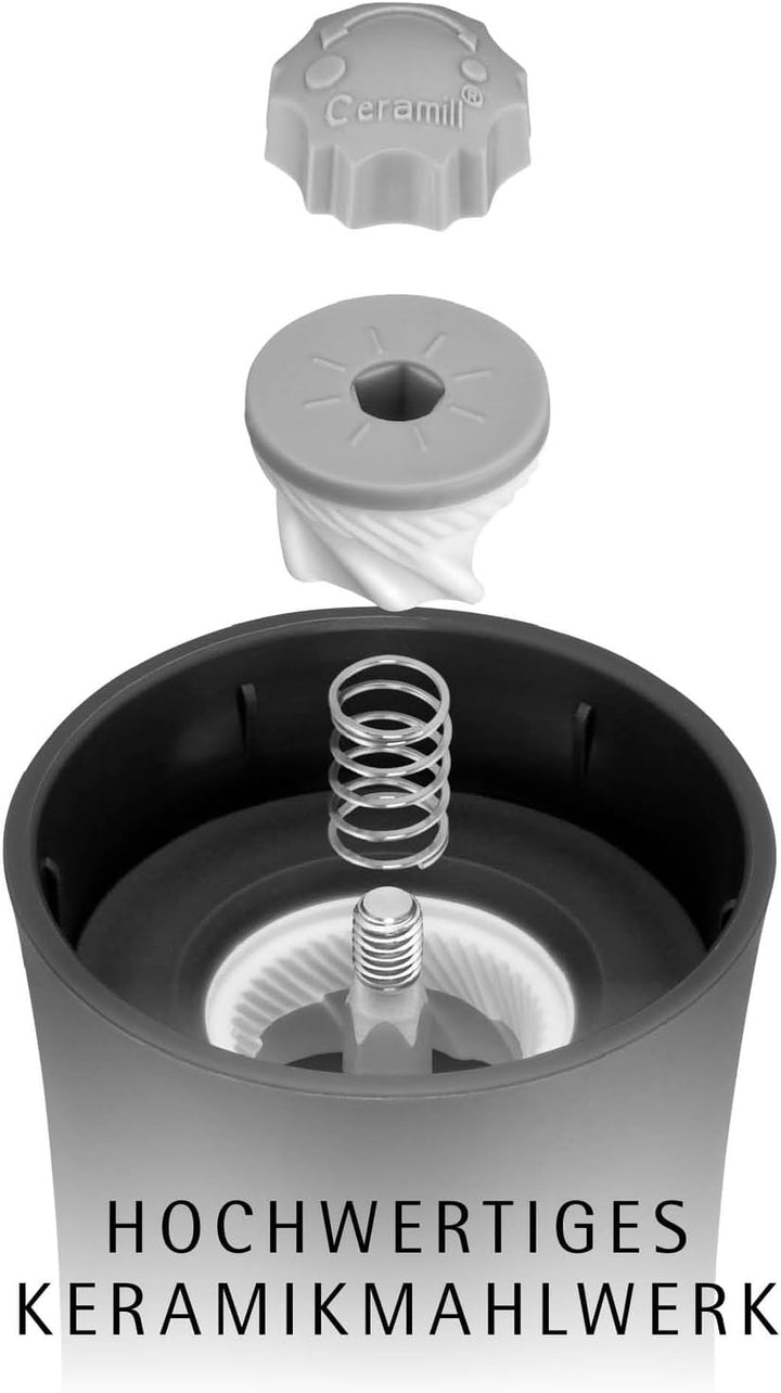 WMF Trend Mühlenset 2tlg, Salz- und Pfeffermühle unbefüllt, Glasbehälter, Keramikmahlwerk, Mühle für