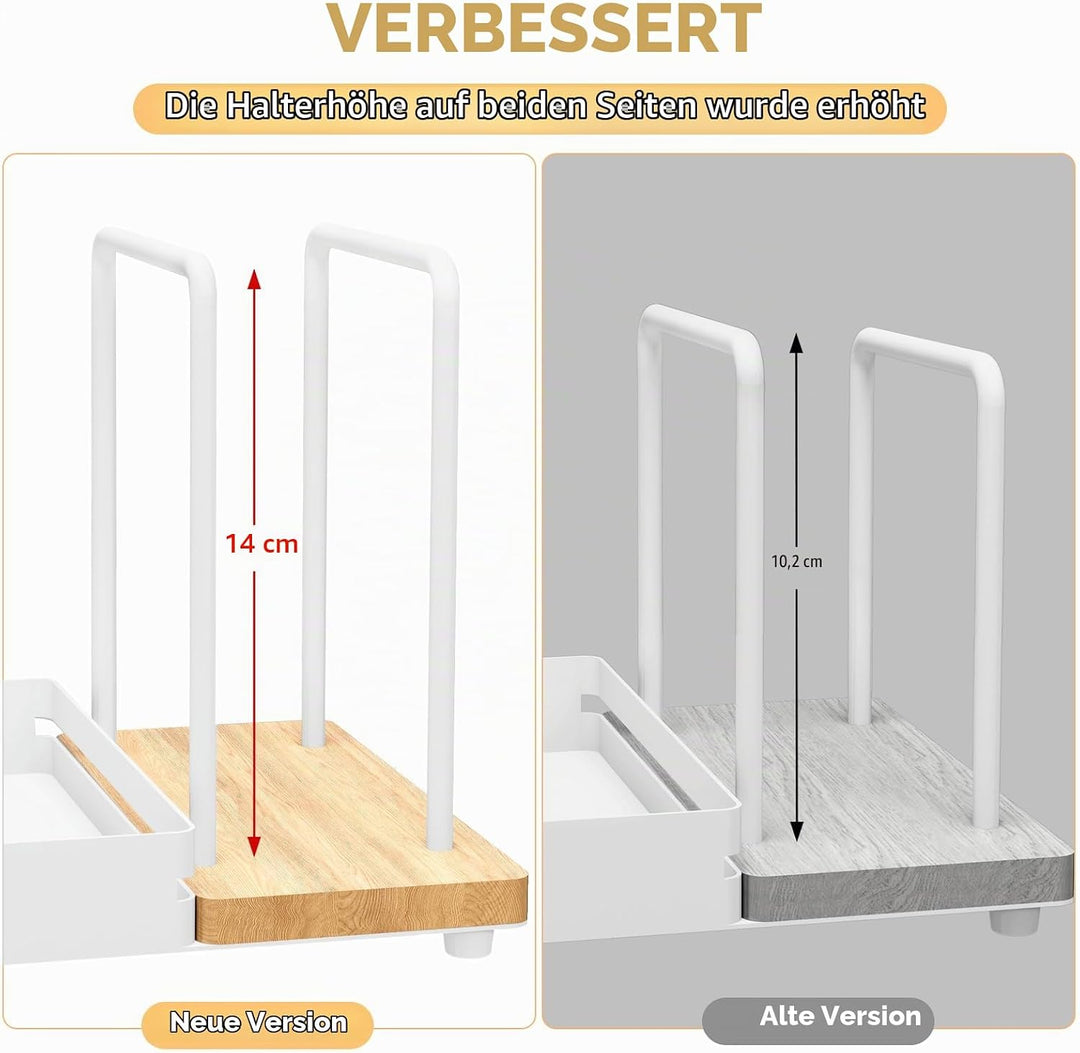 Serviettenhalter Weiss,Serviettenhalter aus Metall &amp; Holz Serviettenspender mit Caddy für Tisch Küch
