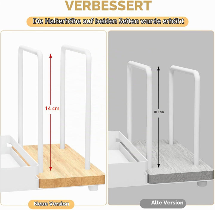 Serviettenhalter Weiss,Serviettenhalter aus Metall &amp; Holz Serviettenspender mit Caddy für Tisch Küch