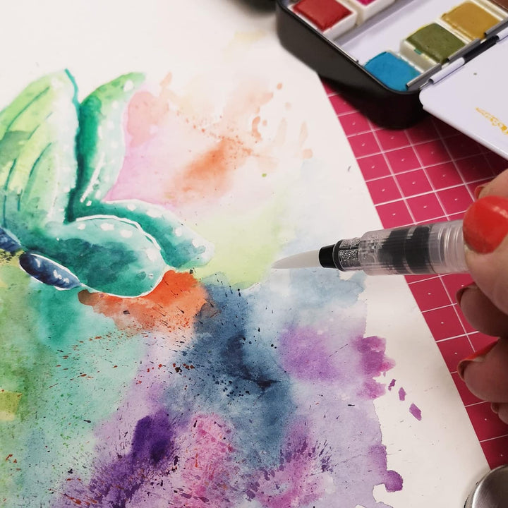 Vaessen Creative Florence Aquarellpapier A6, Weiss, 300 g/m² Strukturiertes Papier, 20 Blatt für Aqu