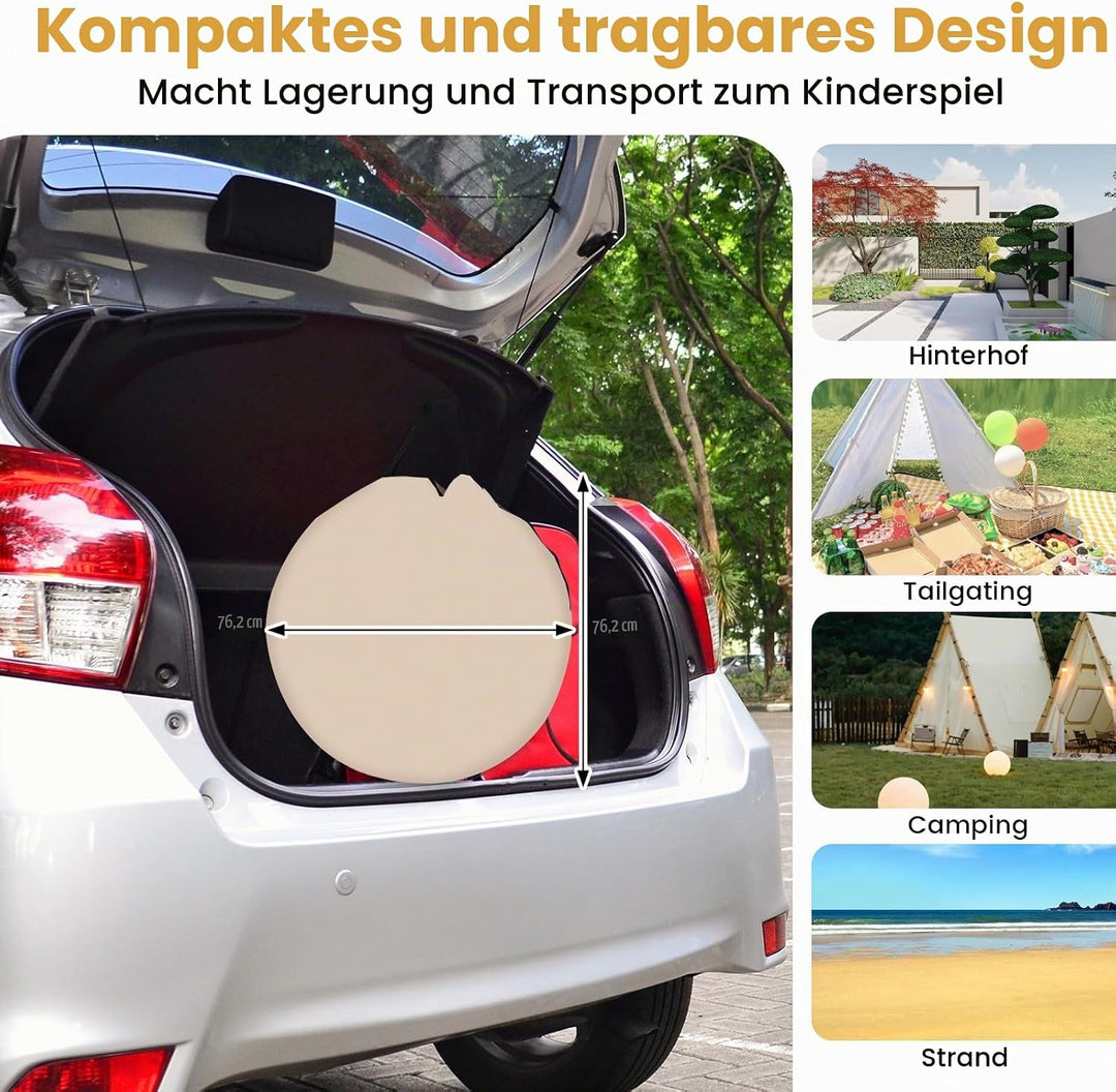 FANTASK Pop-Up-Zelt, faltbares Pavillon mit Rundum-Mesh &amp; Tragetasche &amp; Sonnendach, Sonnenschutzzelt