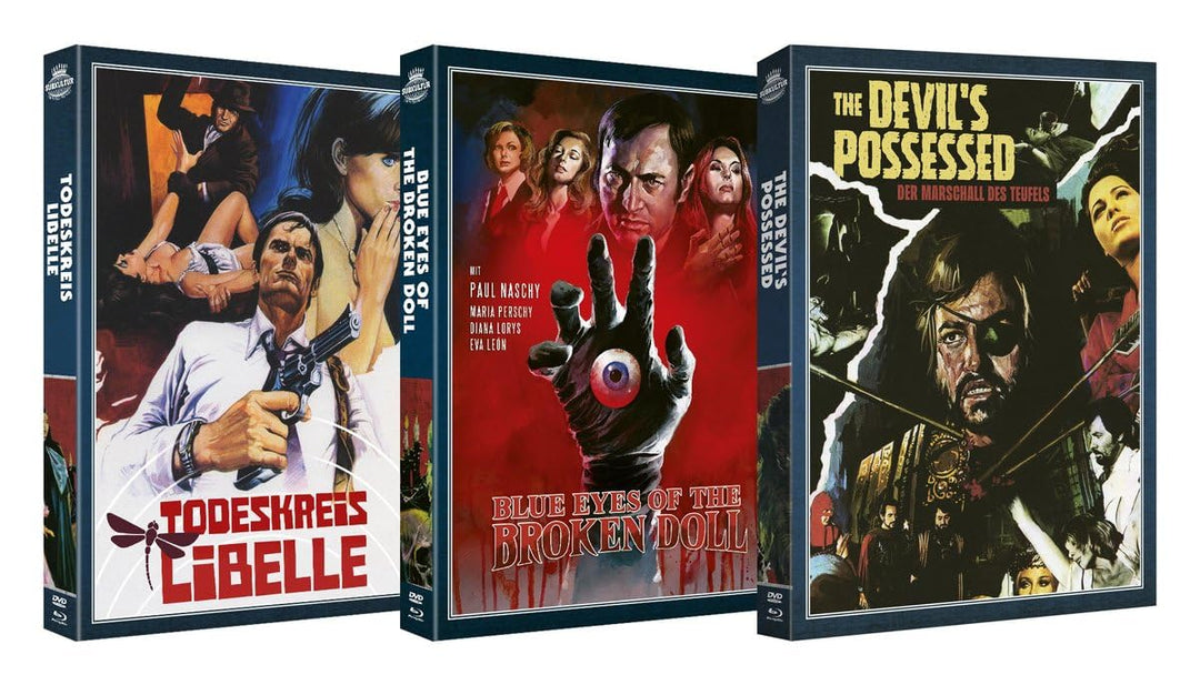 Paul Naschy Bundle - Todeskreis Libelle / Blue Eyes Of The Broken Doll / The Devil's Possessed - Blu