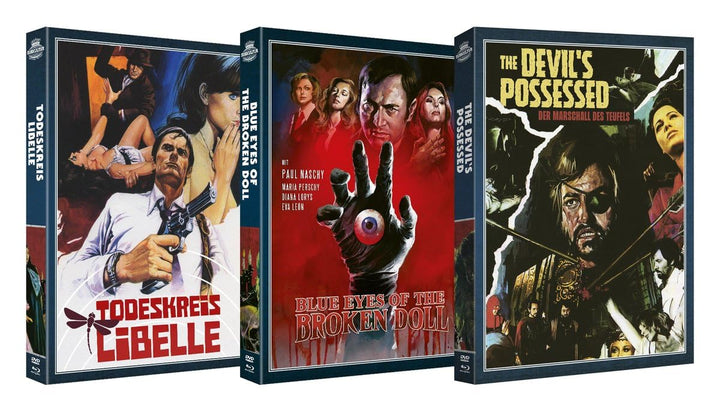 Paul Naschy Bundle - Todeskreis Libelle / Blue Eyes Of The Broken Doll / The Devil's Possessed - Blu