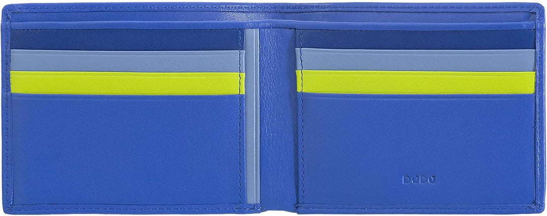 DUDU Herren Brieftasche RFID-Schutz abgeschirmt aus Leder Klein platzsparend mit Kreditkarten-Fächer