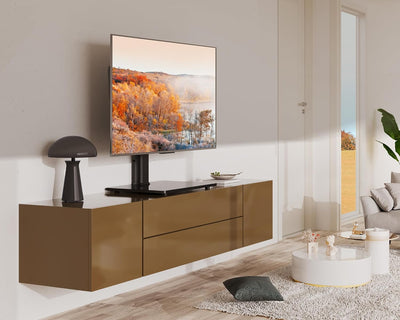 FITUEYES TV Standfuss TV Ständer Fernsehstand für 32 bis 65 Zoll Fernseher höhenverstellbar drehbar