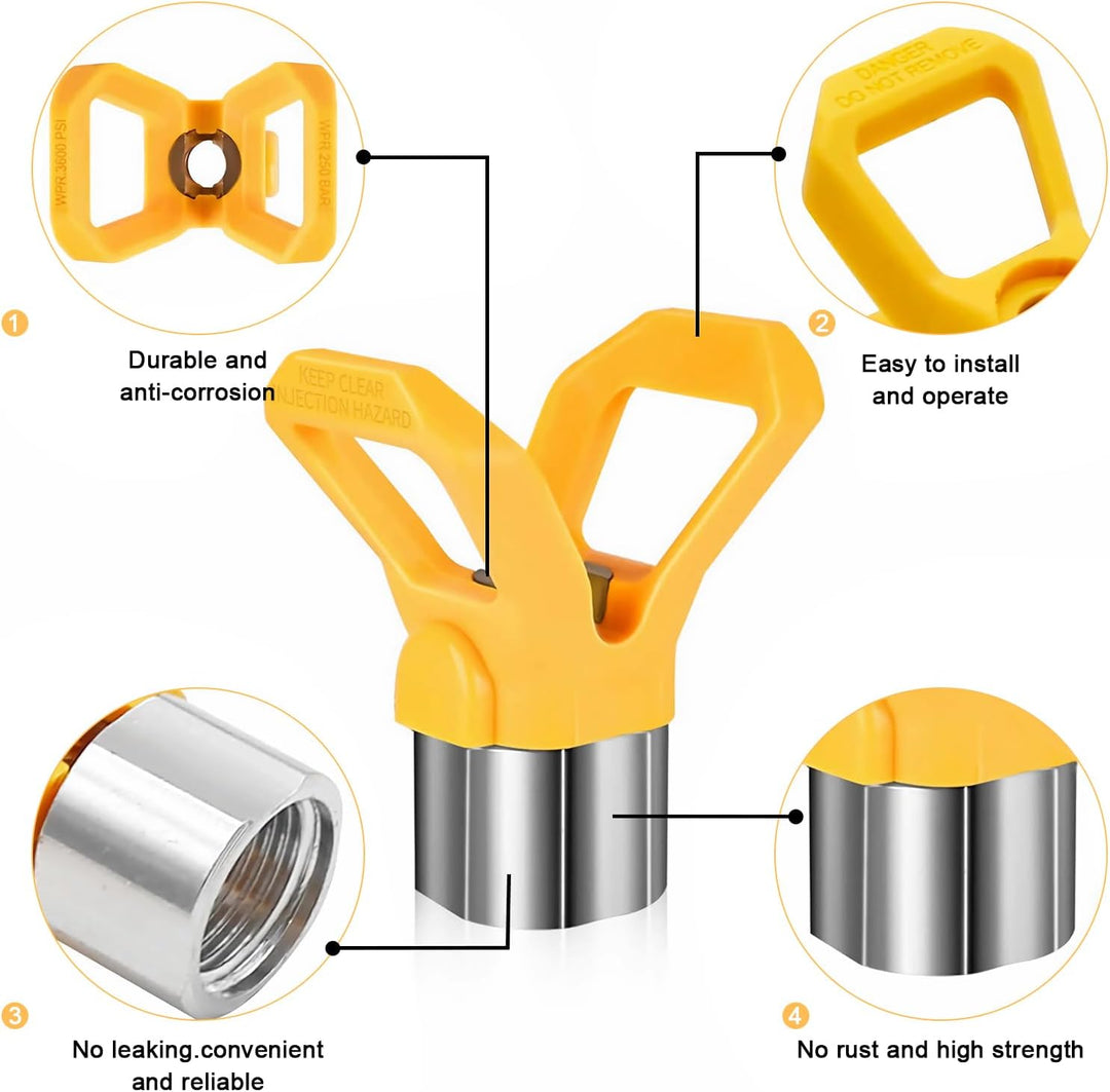 Airless Düse mit Spitzendichtung, Reversible Sprühspitzen, Düsenspitzen für Airless-Farbspritzgeräte