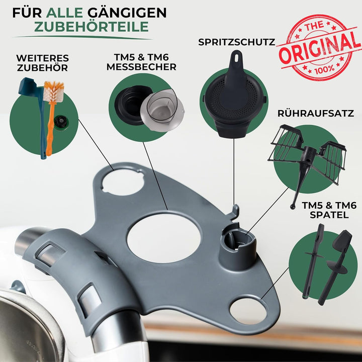 STERNEKOCH® Halter für Thermomix Zubehör - Endlich Ordnung schaffen - Platz für bis zu 5 Zubehörteil