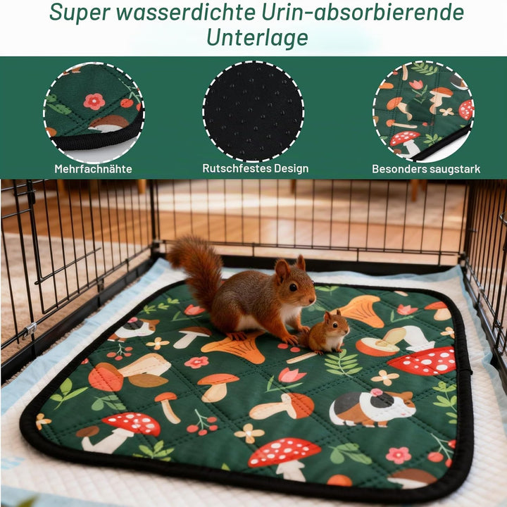 Wiederverwendbare PIPI Pads, 4 Stück wasserdichte &amp; Schnell Saugfähige Puppy Pads für Meerschweinche
