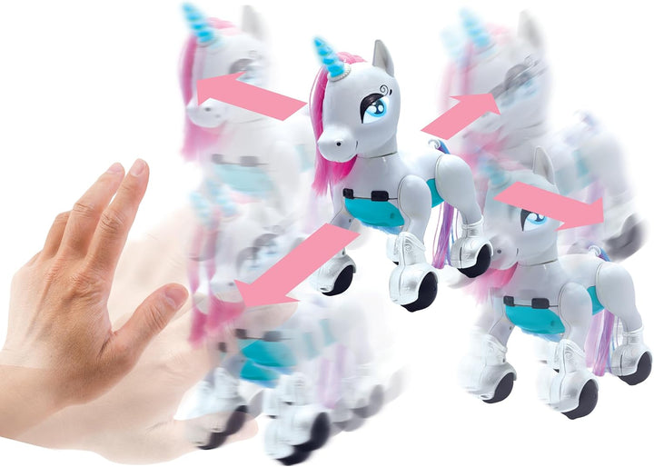 Lexibook Power Unicorn® Mein Roboterhund zum Trainieren Programmierbarer Roboter mit Fernbedienung,