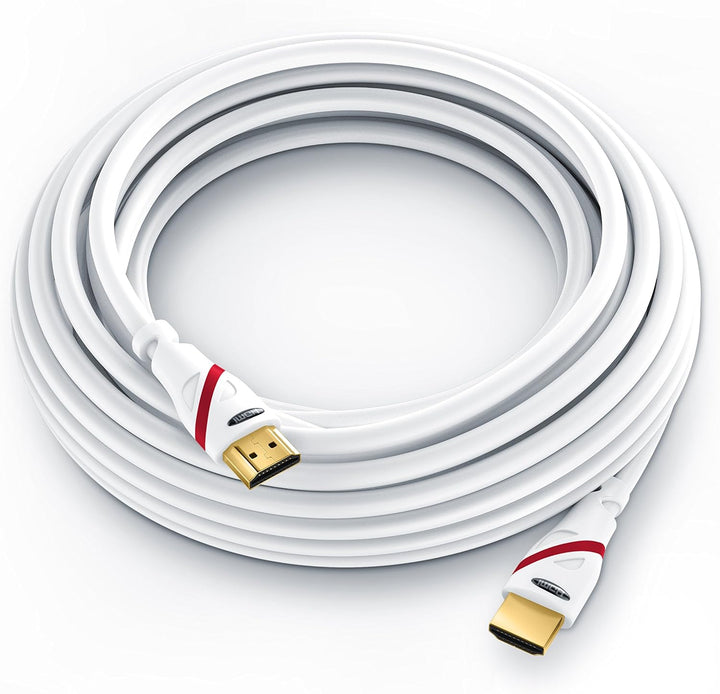 CSL - 15m HDMI Kabel 2.0b - High Speed mit Ethernet - Kabel dreifach geschirmt - Stecker und Kontakt