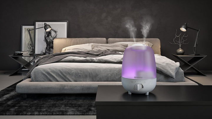 Olimpia Splendid 99424 Limpia 4 Luftbefeuchter mit Chromotherapie und Timer-Funktion, 35 m² 4 Liter,