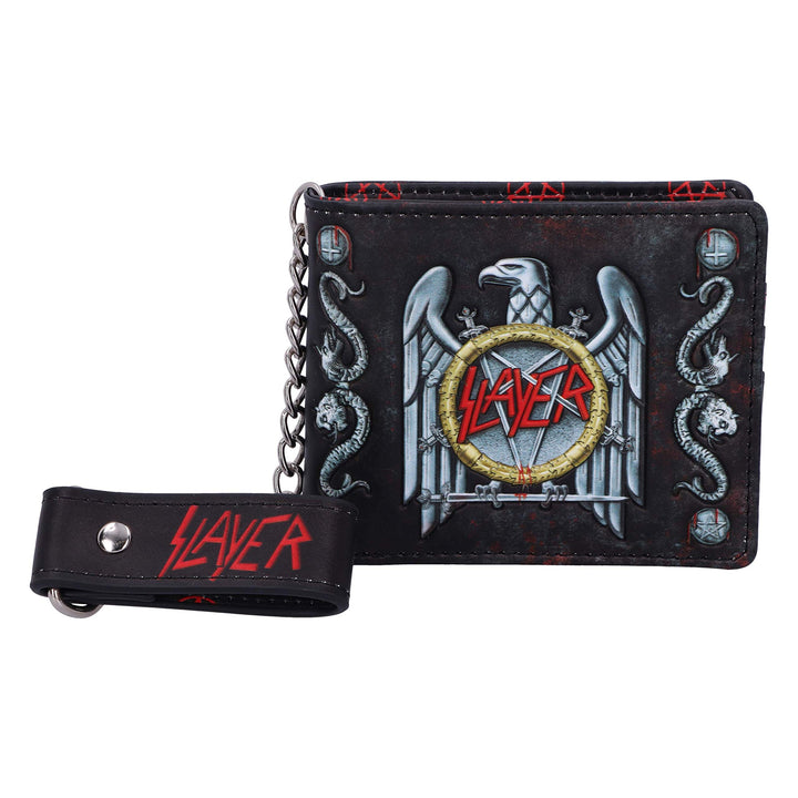 Nemesis Now Offiziell Lizenziertes Slayer Adler-Logo geprägtes Portemonnaie, Metall, Schwarz, 11 cm