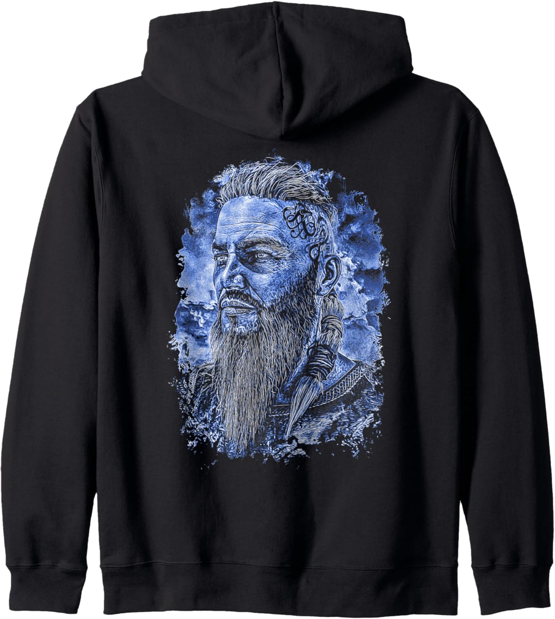 Wikinger Männlich Portrait Himmel Kapuzenjacke