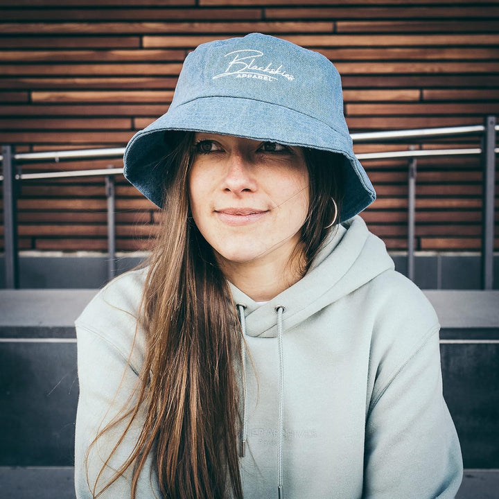 Blackskies EOS Bucket Hat | Herren Damen Unisex Sonnenhut Fischerhut Jeans Denim Einheitsgrösse Eos