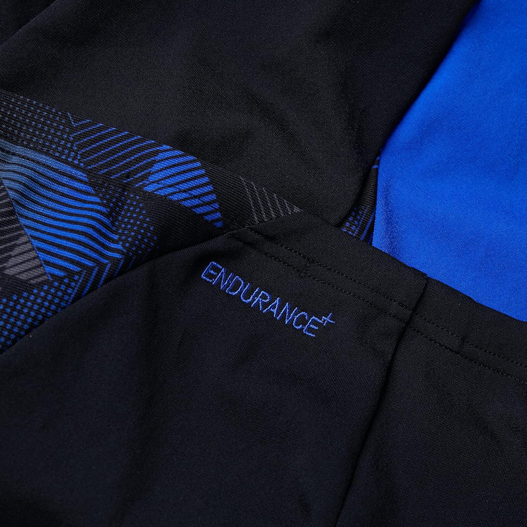 Speedo Herren Eco Endurance+ Splice II Badehose Schwarz/Blau Flame/Usa Anthrazit 26, Schwarz/Blau Fl