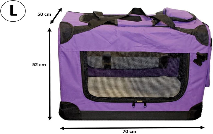 walexo Faltbare Hundebox Hundetransportbox Katzentransportbox Katzenbox (LILA, L) LILA L, LILA L