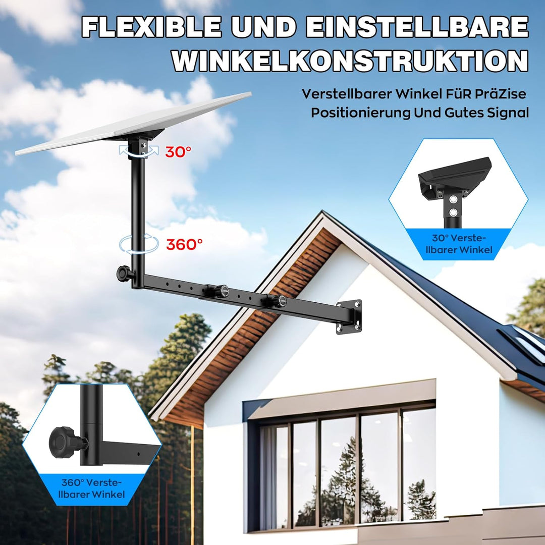 IMAYCC Verlängerungstyp Starlink Gen 3-Halterung Langarmhalter mit Adapter, 360° Verstellbare Robust