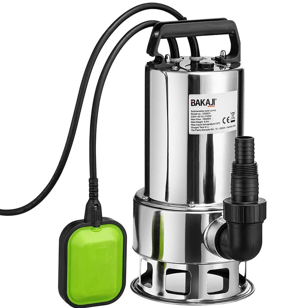 Bakaji Elektropumpe, Tauchpumpe, dunkle Schmutz, Leistung: 000 W, Durchflussmenge: 5500 l/h, maximal