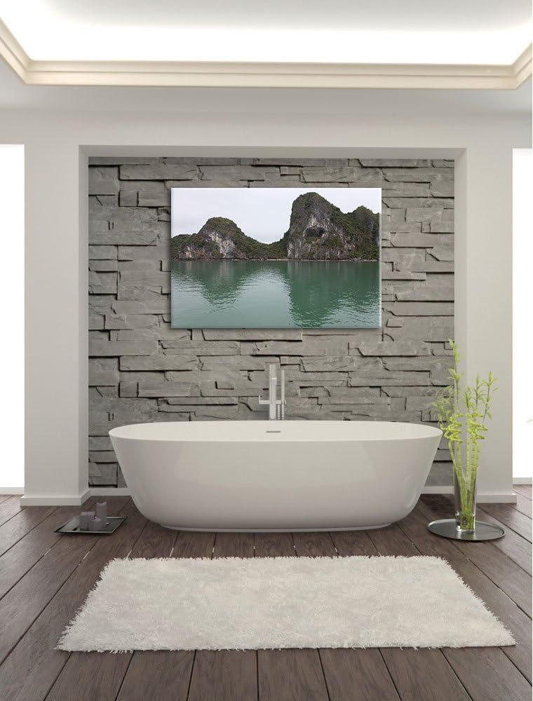 eindrucksvolle Berglandschaft Leinwand, XXL riesige Bilder fertig gerahmt mit Keilrahmen, Kunstdruck
