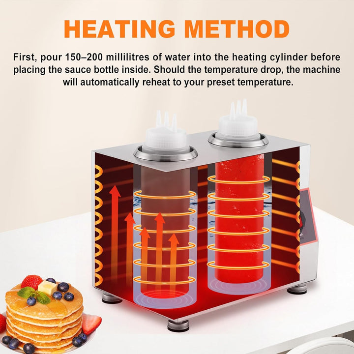YUCHENGTECH Saucenwärmer Edelstahl Sossenwärmer Elektrisch 30~85°C Temperatur Einstellbar Sossenwärm