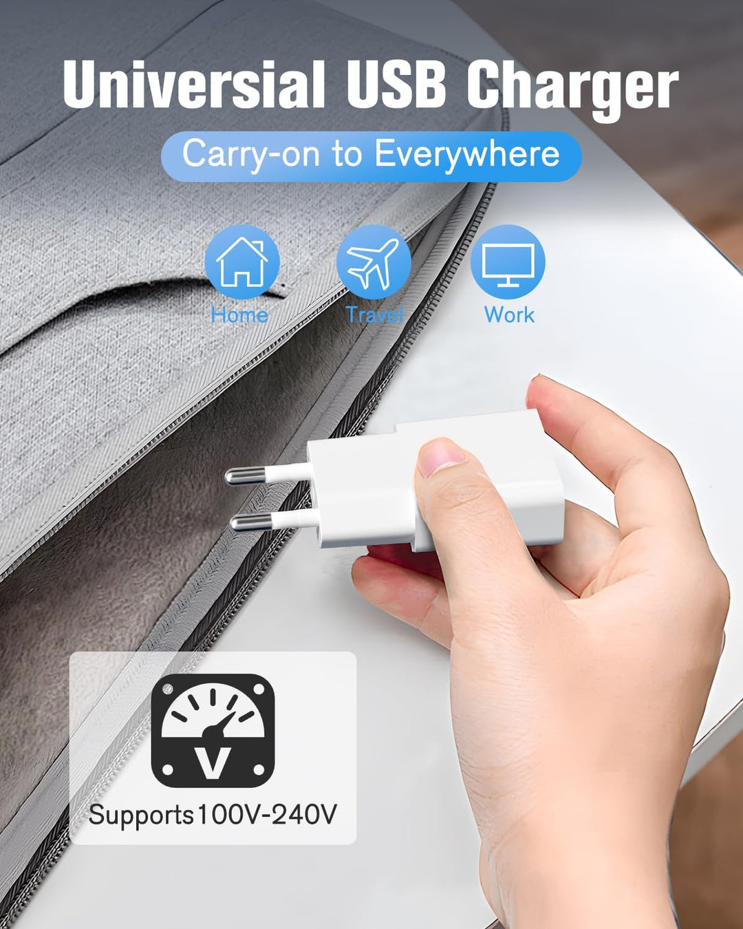 30Pack USB Ladegerät 5W Slim Ladestecker Netzteil 5V 1A 2Port USB C+ USB A Netzstecker Adapter, Stec