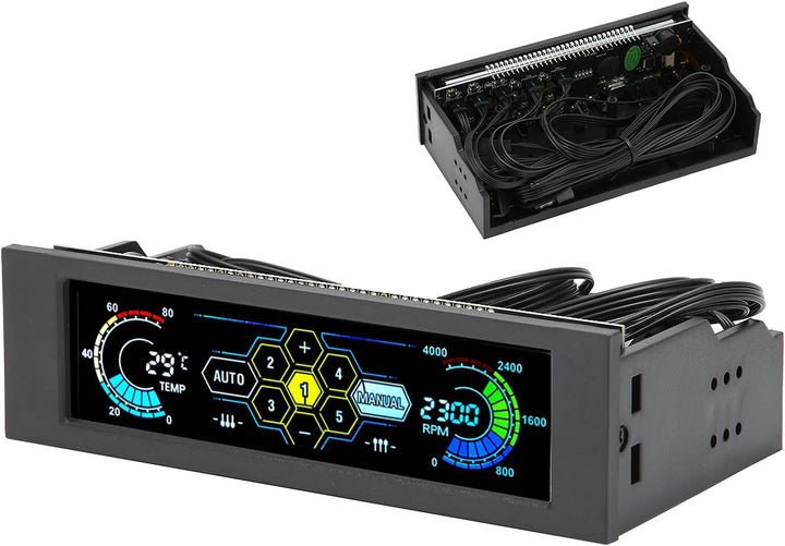 Leistungsstarke LCD-Lüftersteuerung, mit PVC-Linsen-Anzeigemodul, Verfügt über Temperaturüberwachung