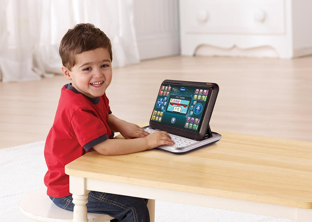 VTech 80-155504 Tablet 2-in-1, white/black, único Weiss/Black Single, Weiss/Black Single