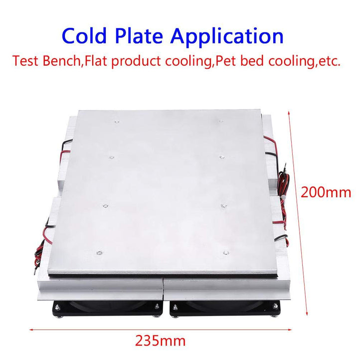 Fafeicy Halbleiterkühler, 12V 240W Halbleiter-Kühlplatten-Thermoelektrikühler mit Lüfter für Testben