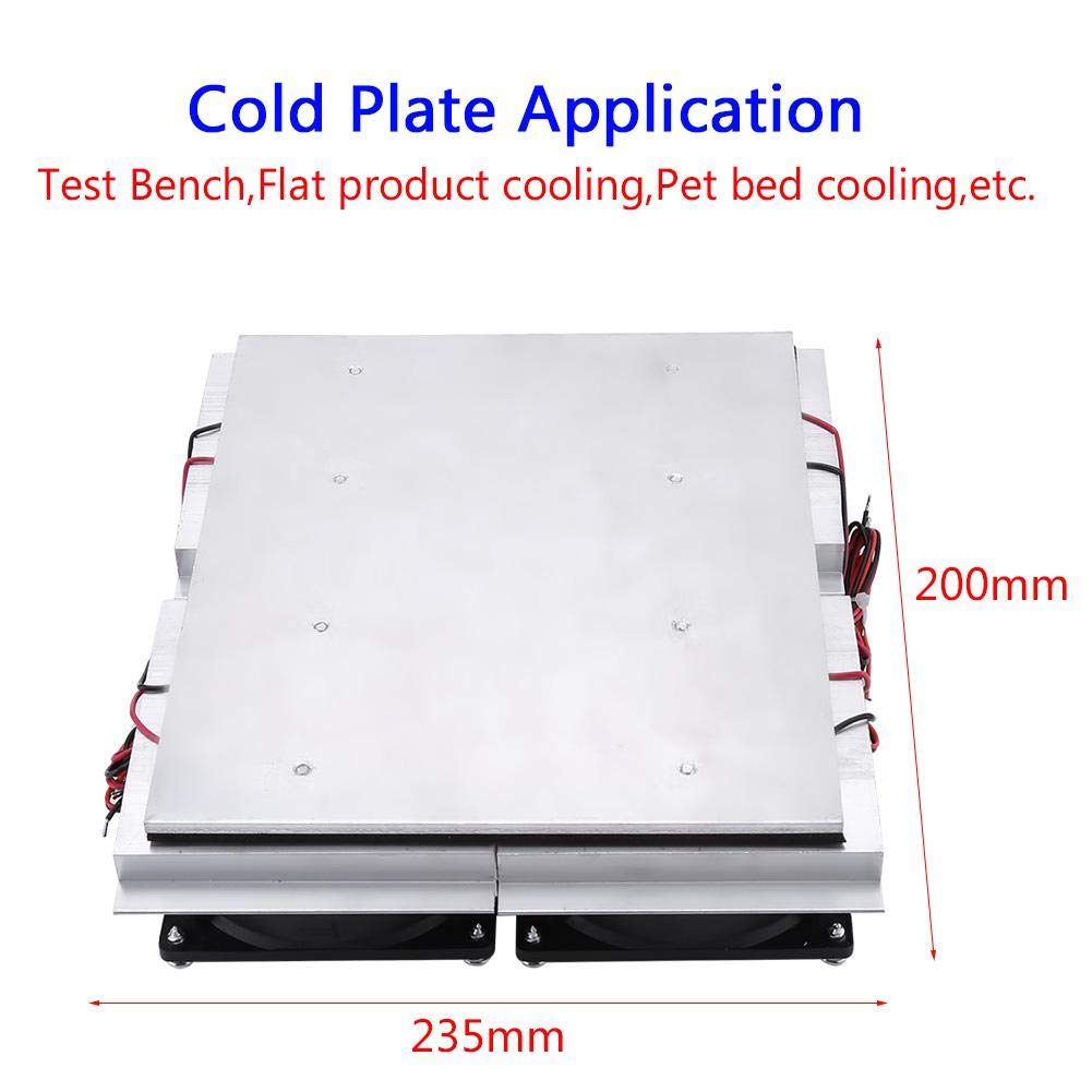 Fafeicy Halbleiterkühler, 12V 240W Halbleiter-Kühlplatten-Thermoelektrikühler mit Lüfter für Testben