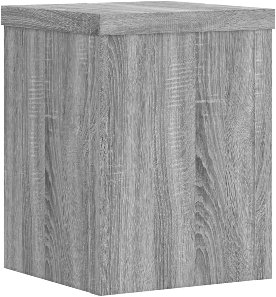 Pflanzenständer 2 STK. Grau Sonoma 15x15x20 cm Holzwerkstoff Pflanzenregal, Blumenregal Indoor/Outdo