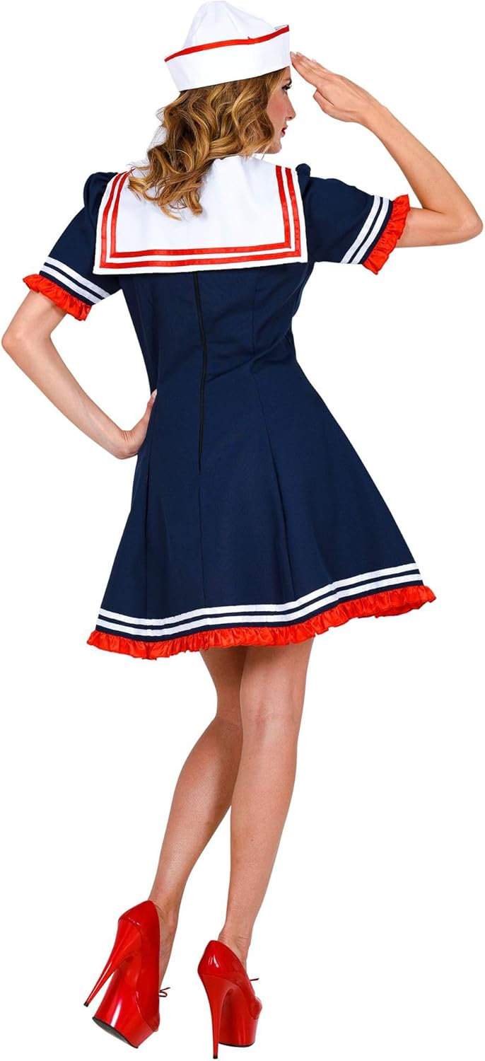 "SAILOR" (dress, mesh underskirt, hat) - (S), S