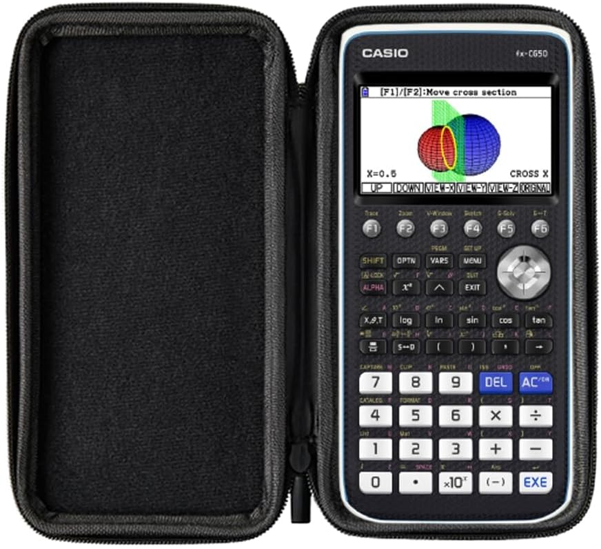CALCUSO Standardpaket: Casio FX CG 50 + WYNGS Schutztasche blau + CALCUSO Fachbuch + Erweiterte Gara