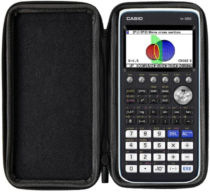 CALCUSO Standardpaket: Casio FX CG 50 + WYNGS Schutztasche blau + CALCUSO Fachbuch + Erweiterte Gara