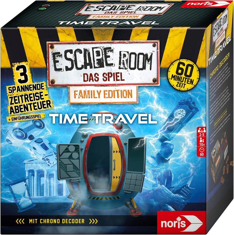 Noris 606101968 Escape Room Time Travel (Family Edition) -Familien und Gesellschaftsspiel für Erwach