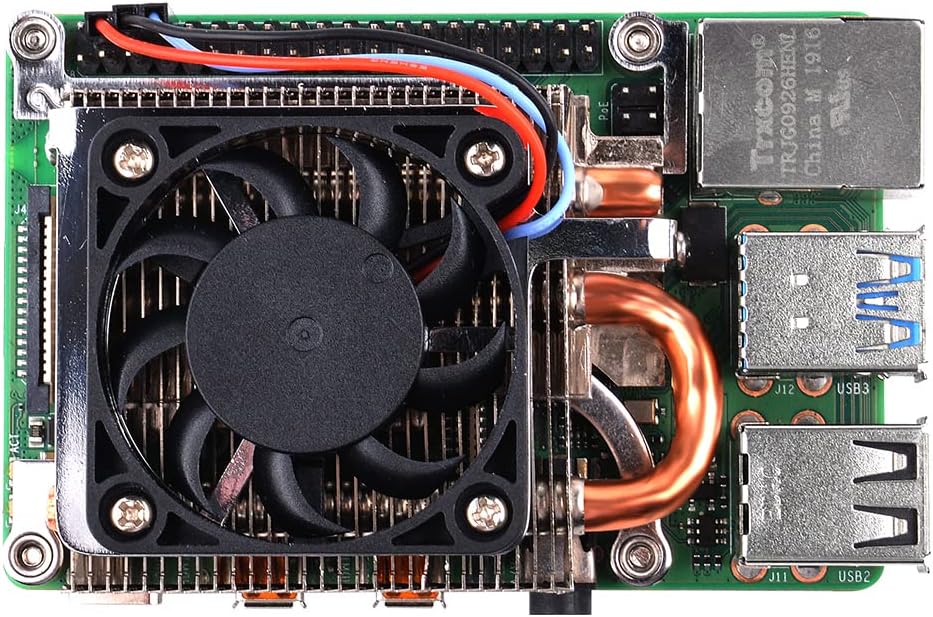GeeekPi Raspberry Pi Kühlventilator, ultradünner ICE Tower Kühler, PWM Kühler mit Kühlkörper für Ras