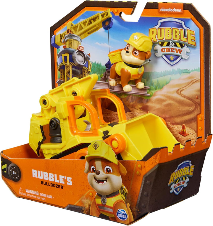 Rubble & Crew - Planierraupen-Baufahrzeug mit Rubble-Figur (Basis Fahrzeug), Spielzeug für Kinder ab