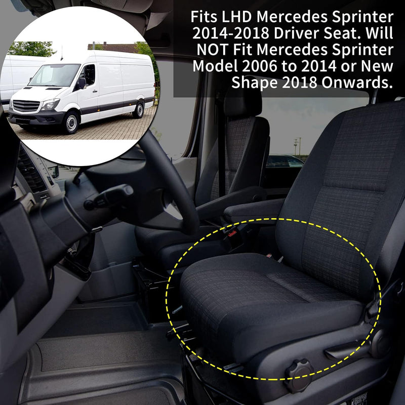 ConBlom Fahrersitz Autositzbezug kompatibel mit Mercedes Sprinter 2014-2018 Tailored Heavy Duty wass